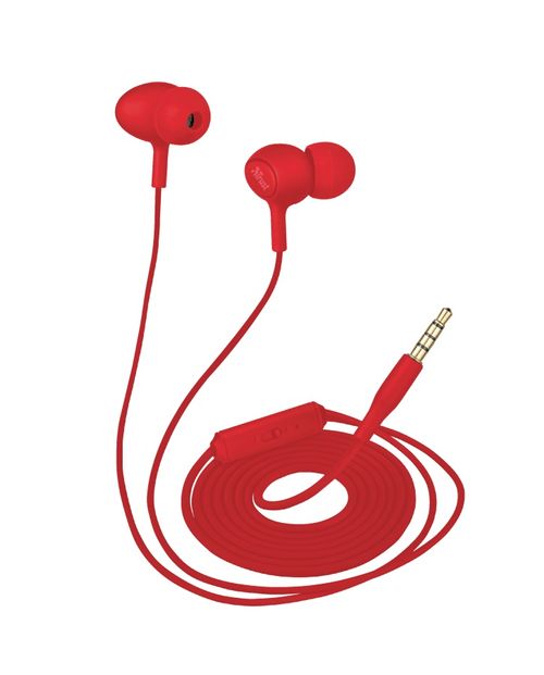 Audifonos Trust Ziva 3.5 Mm Rojo In-ear Cable Redondo